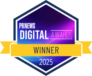 PRNEWS Digital Awards 2025 winner badge